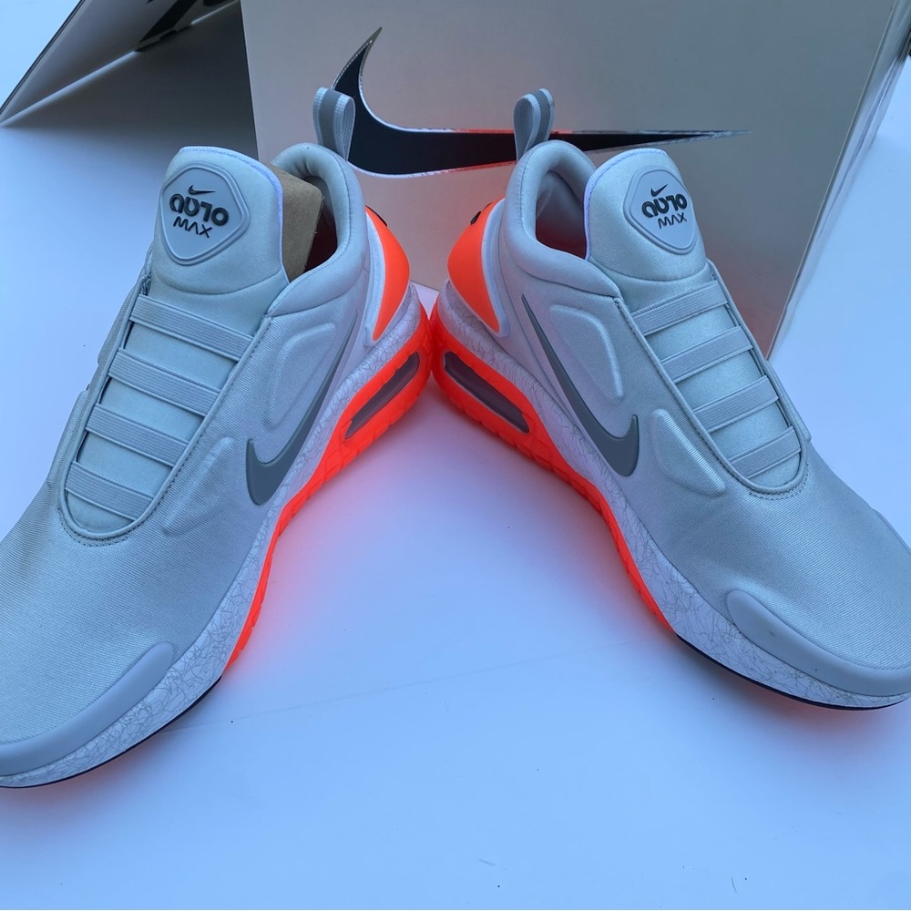 Nike Adapt Auto Max ‘Infrared’ CI5018-002 Pure Platinum sneakers